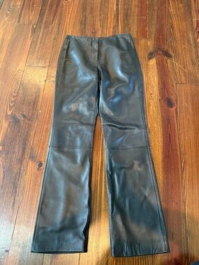 DKNY Black Leather Pants